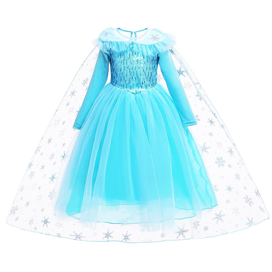 Frozen Elsa Princess Dress for Girls, Elsa Children's Dress, Drop Shipping Available