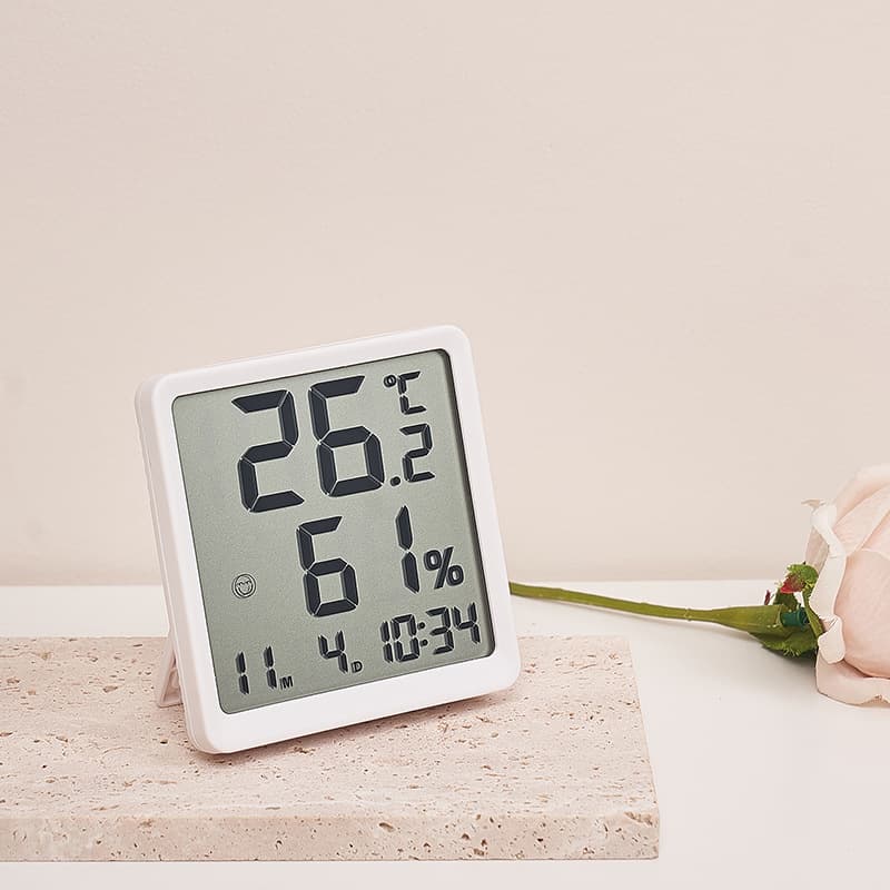 Ultra-thin simple home electronic digital thermometer and hygrometer electronic clock household thermometer indoor hygrometer 3301