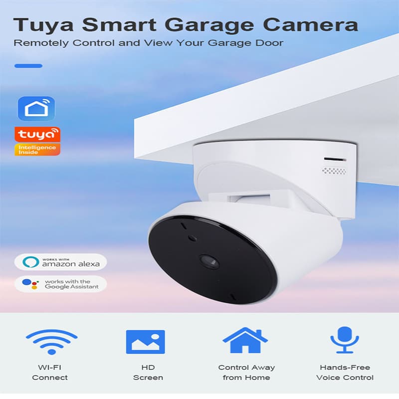 Tuya WiFi Garage Monitor Camera Smart Garage Door Camera HD Wireless Alarm