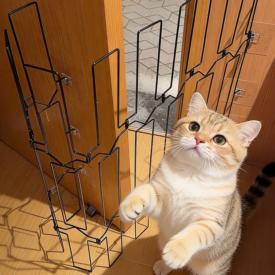 New Cross-Border Pet Fence Metal Retractable Cat Gate Child Home Stair Guard Dog Barrier