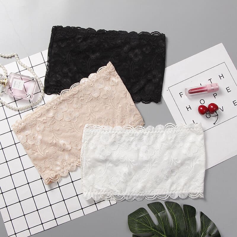 Sexy Lace Thin One-Piece Wrap Bustier Women's Camisole Underwear Anti-Exposure Versatile Vest Top