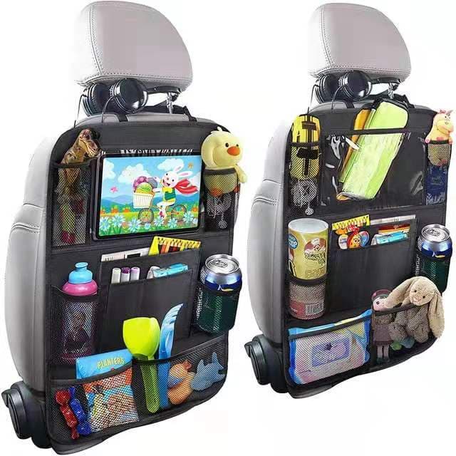 Amazon Car Seat Storage Bag Chair Back Multifunctional iPad Car Hanging Bag Rear Seat Anti-Kick Vehicle Storage Organizer
