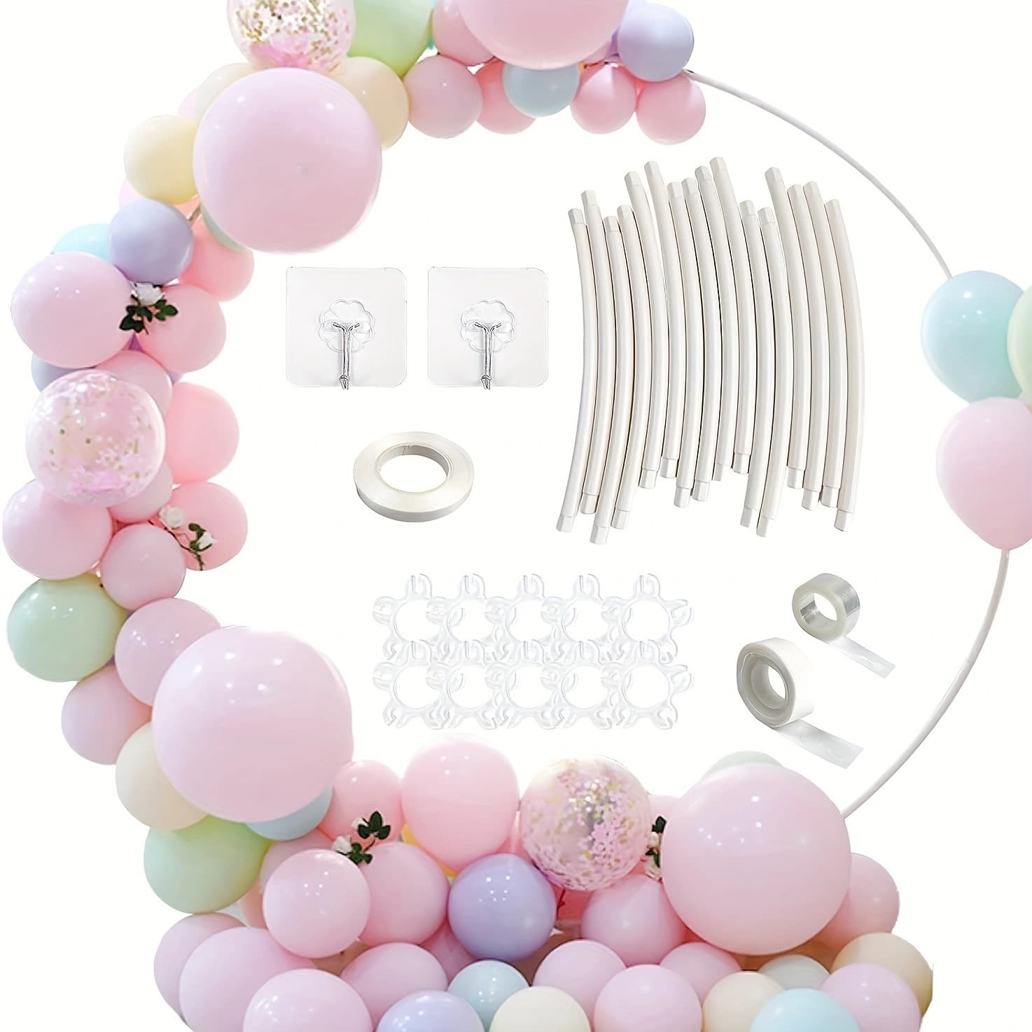 Round balloon arch reusable round balloon holder suitable for wedding birthday festival background decoration