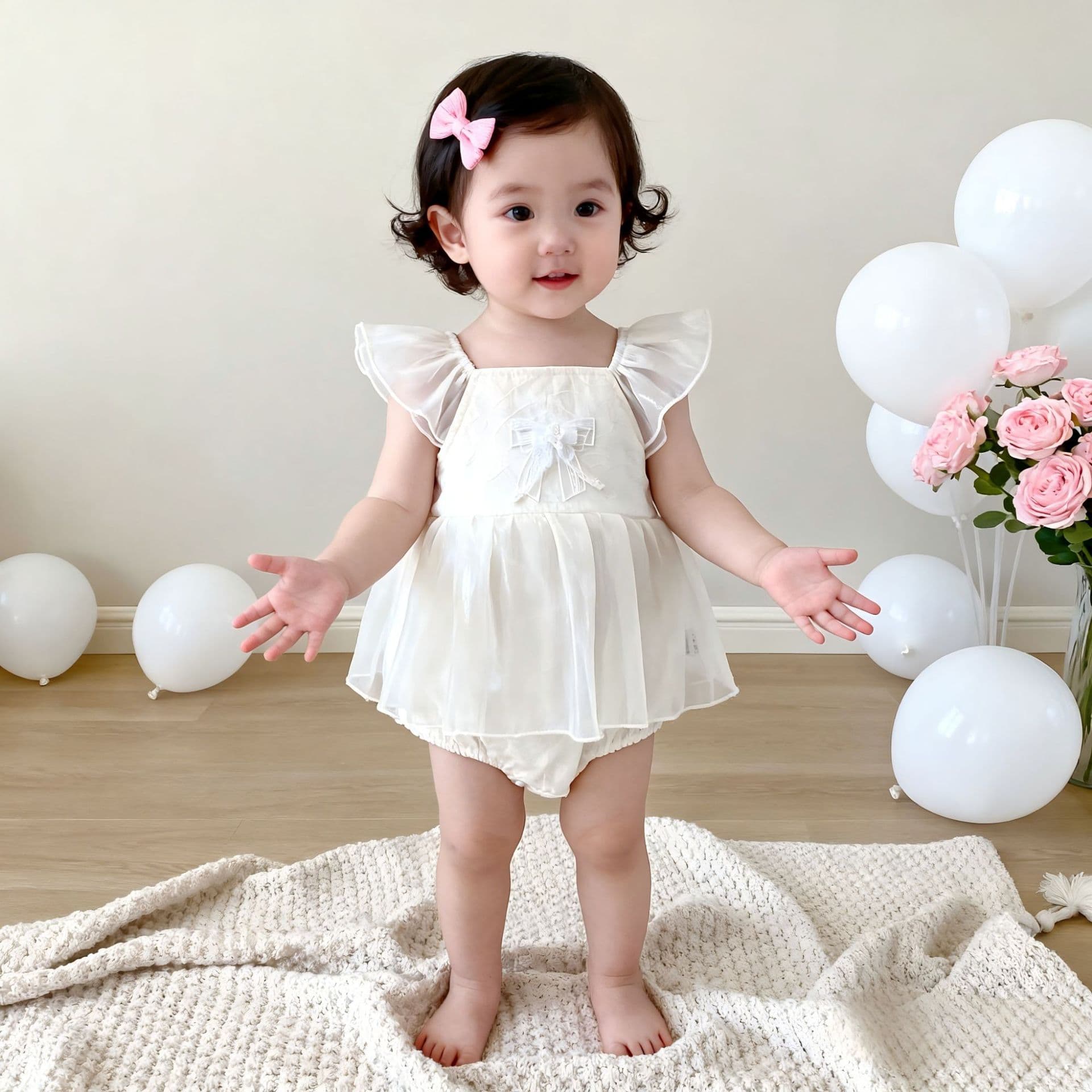 Newborn Baby Bodysuit Summer A-Class Pure Cotton Thin Air Conditioning Wear for Boys and Girls Baby Romper with Triangle Snap Crotch