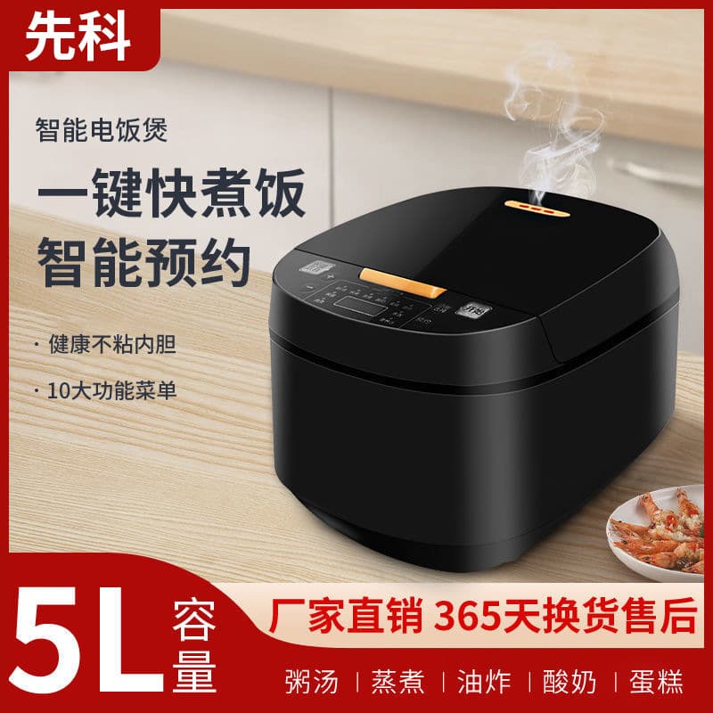 Skyworth 5L Large Capacity Smart Electric Rice Cooker with Multi-function Timer and Pre-set Timing for Gift Wholesale