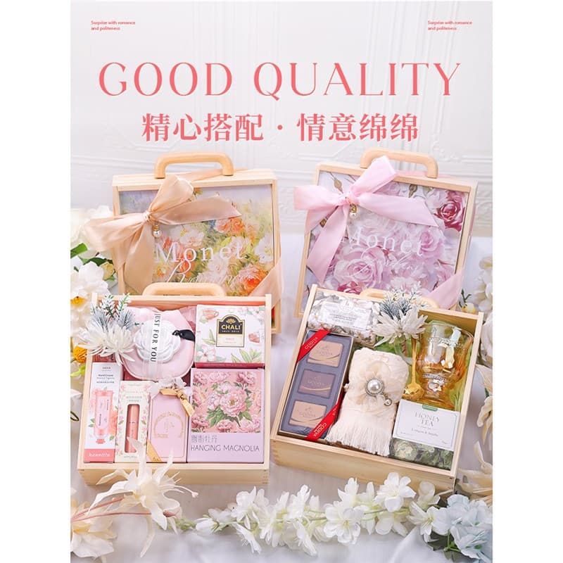 Rustic Wooden Box Gift for Bridesmaids, Niche High-End Wedding Return Gift for Bride, for Best Friend, Elegant and Practical Wedding Banquet
