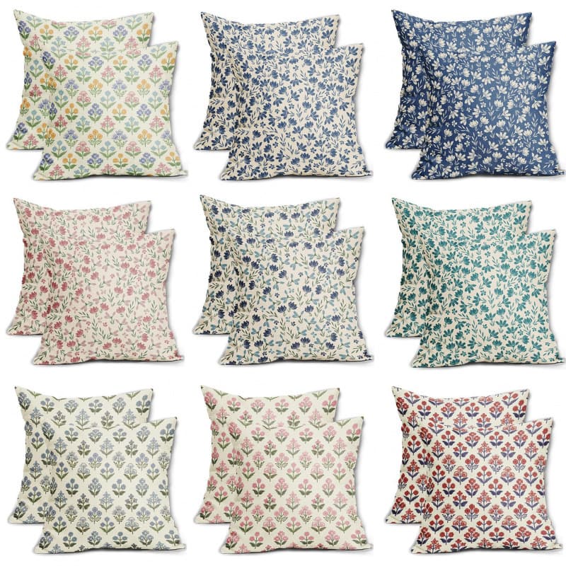 Amazon's New Spring Floral Pillow Cover, Plant Pillow Cover, Home Living Room Decoration Sofa Pillow Cover