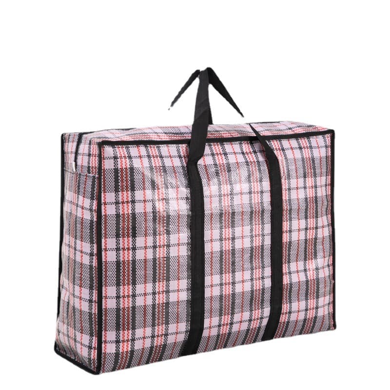 Factory Wholesale PP Waterproof Red Yellow Blue Laminated Woven Snake Skin Moving Luggage Quilt Shopping Travel Bags