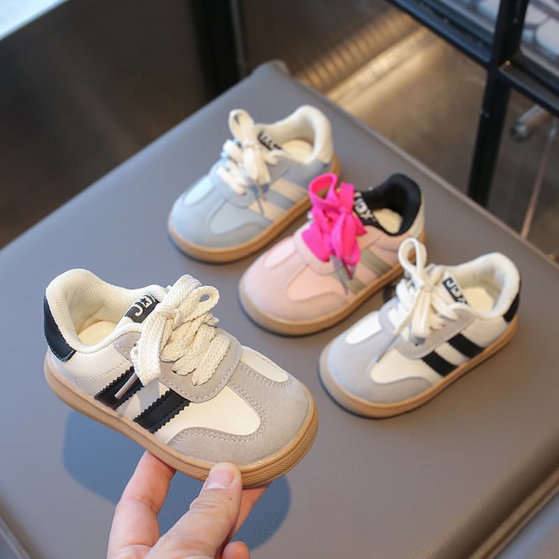 Children's Boys Casual Sneakers 2025 New Spring/Autumn Classic German Training Shoes Soft Sole Kids Leisure Skate Shoes