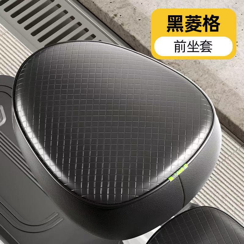 Electric vehicle waterproof seat cover for all seasons, sun protection and heat insulation, battery bicycle seat cover, thickened leather tram seat