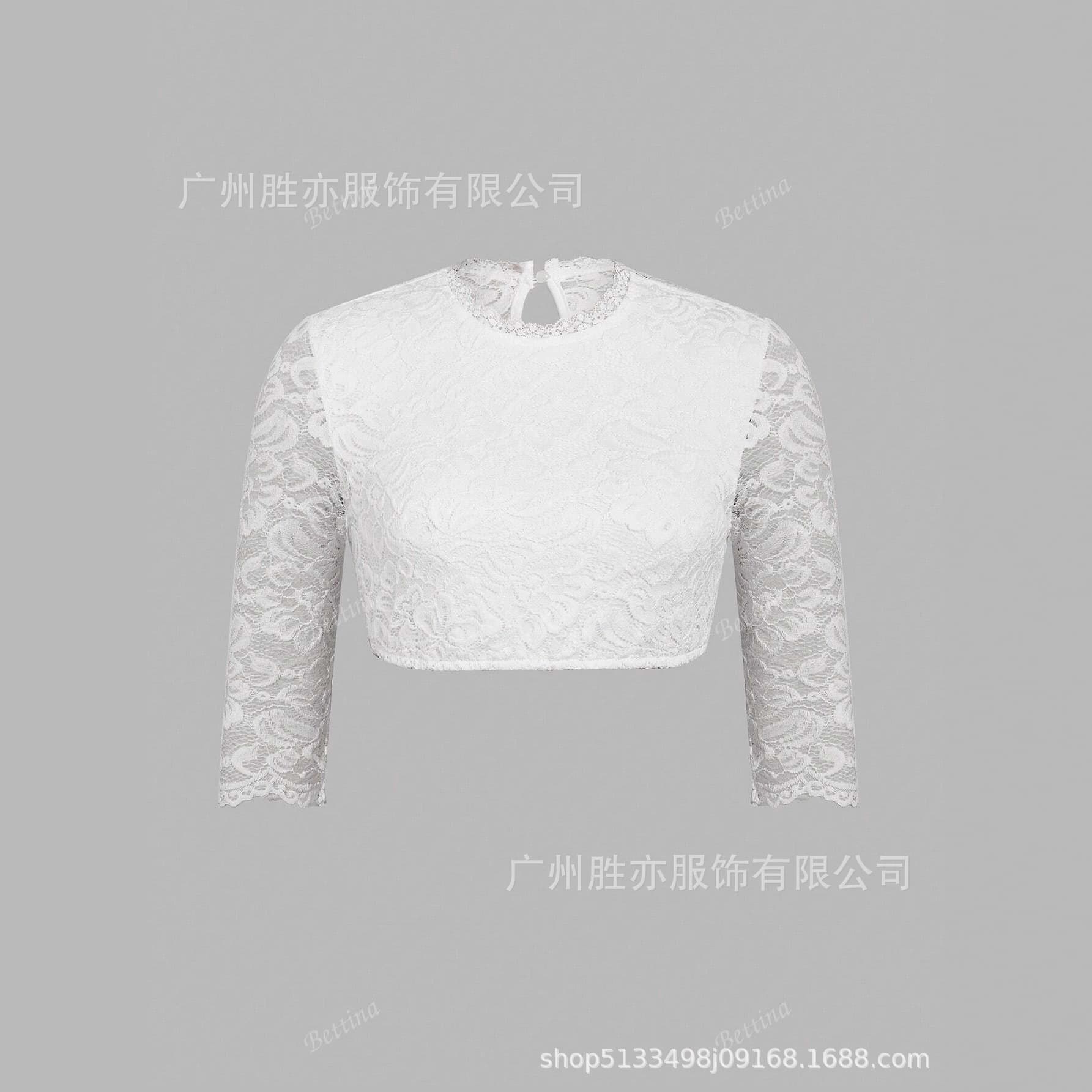 2025 new European and American Amazon foreign trade white German Oktoberfest costume top short-sleeve lace women's