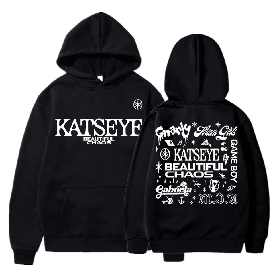 Kpop Katseye Beautiful Chaos Album Tour Sweatshirt Fashion Retro Harajuku Unisex Sportswear