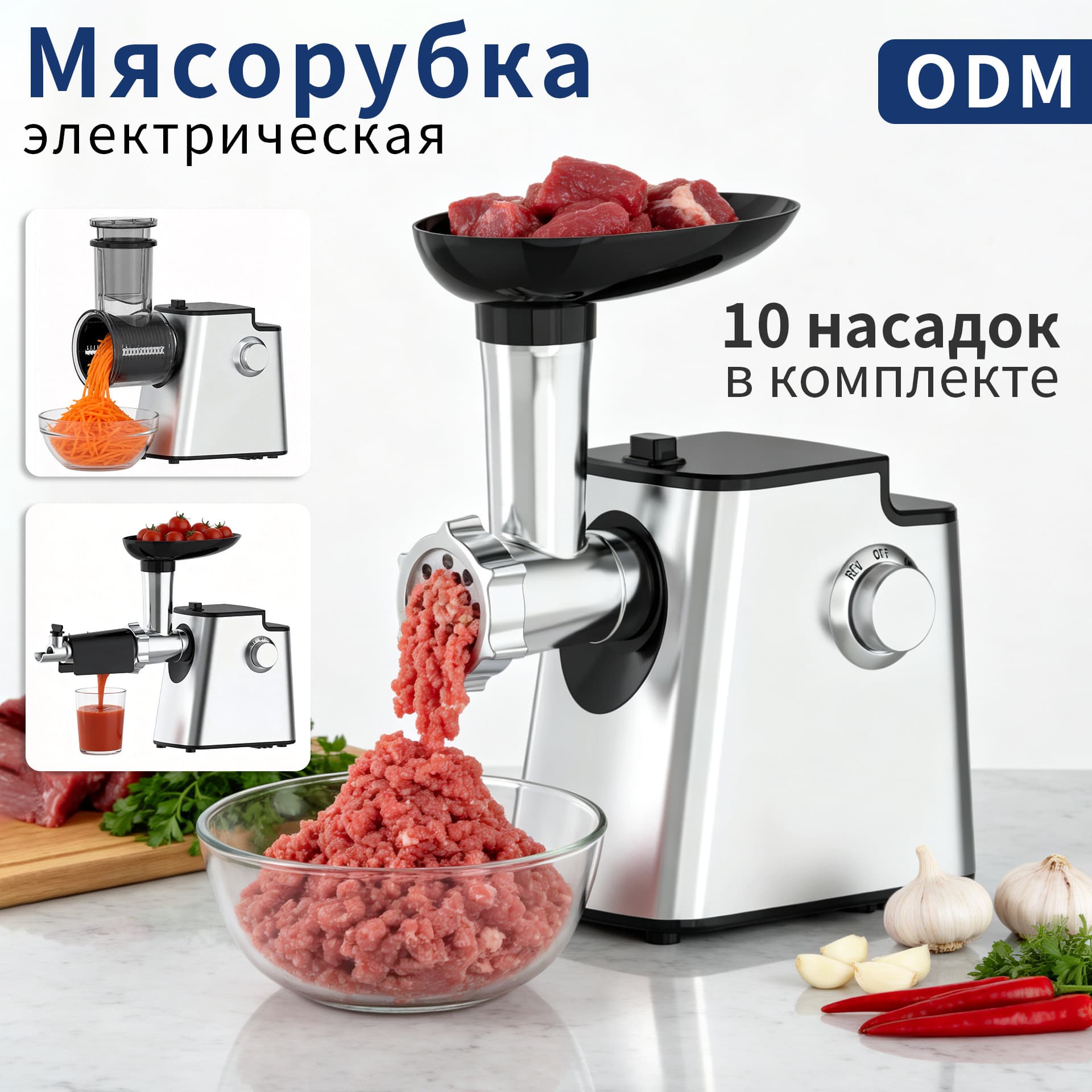 Cross-border factory meat grinder household fully automatic electric multi-functional small meat grinder sausage meat grinder