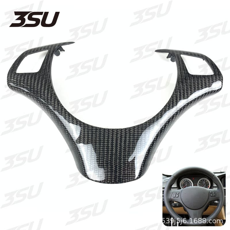 Carbon Fiber Center Trim Cover Button for BMW E81 E82 E87 E90 E91 E92 M3 Steering Wheel Steering Rack