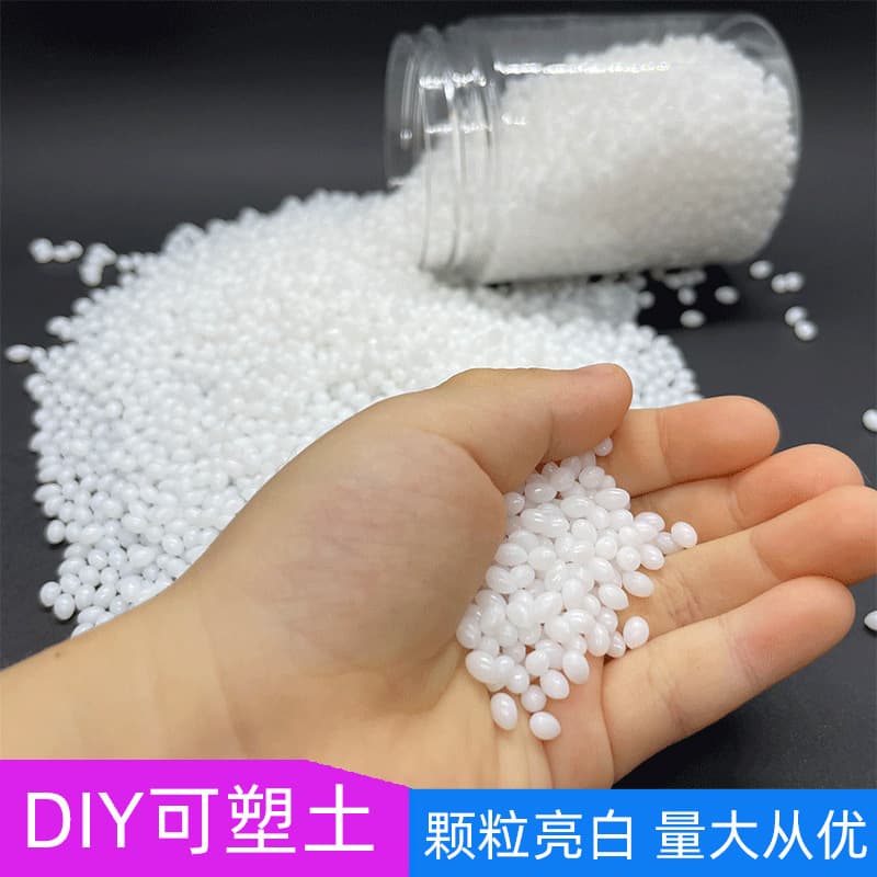 Moldable Clay DIY Thermoplastic Liquid Glass Clay Bright White Color Softens and Becomes Transparent When Heated
