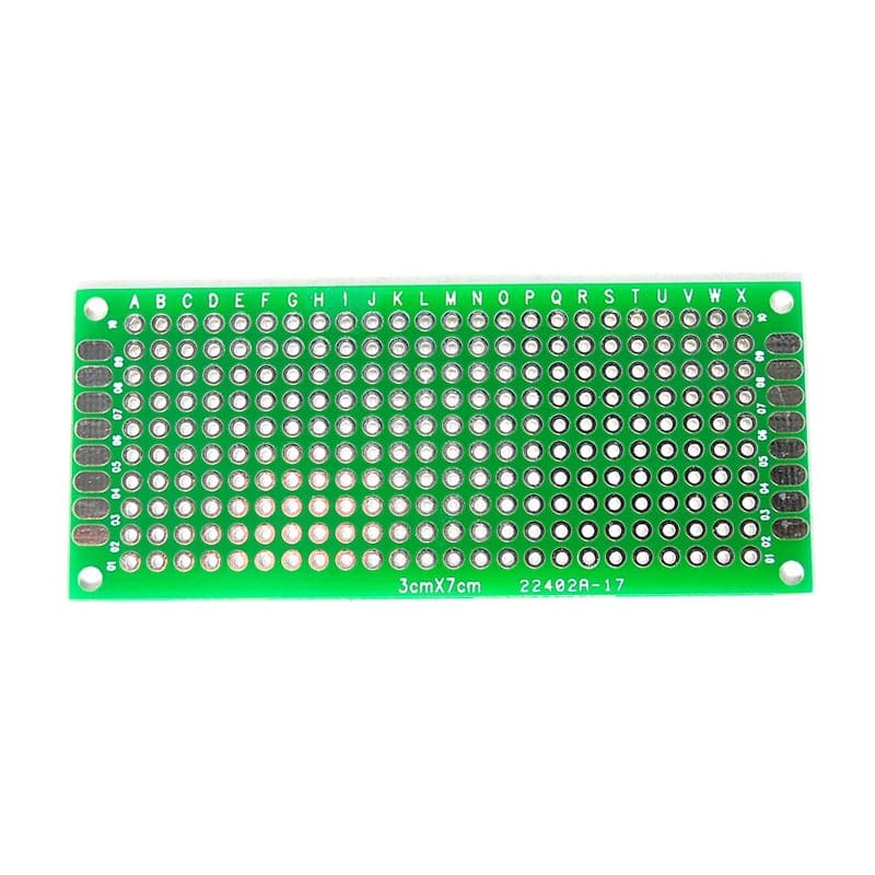 Risym Double-sided Tin-plated PCB Board, High-quality Fiberglass Board, 3x7cm, 1.6mm Thickness, Perfboard, Experiment Board
