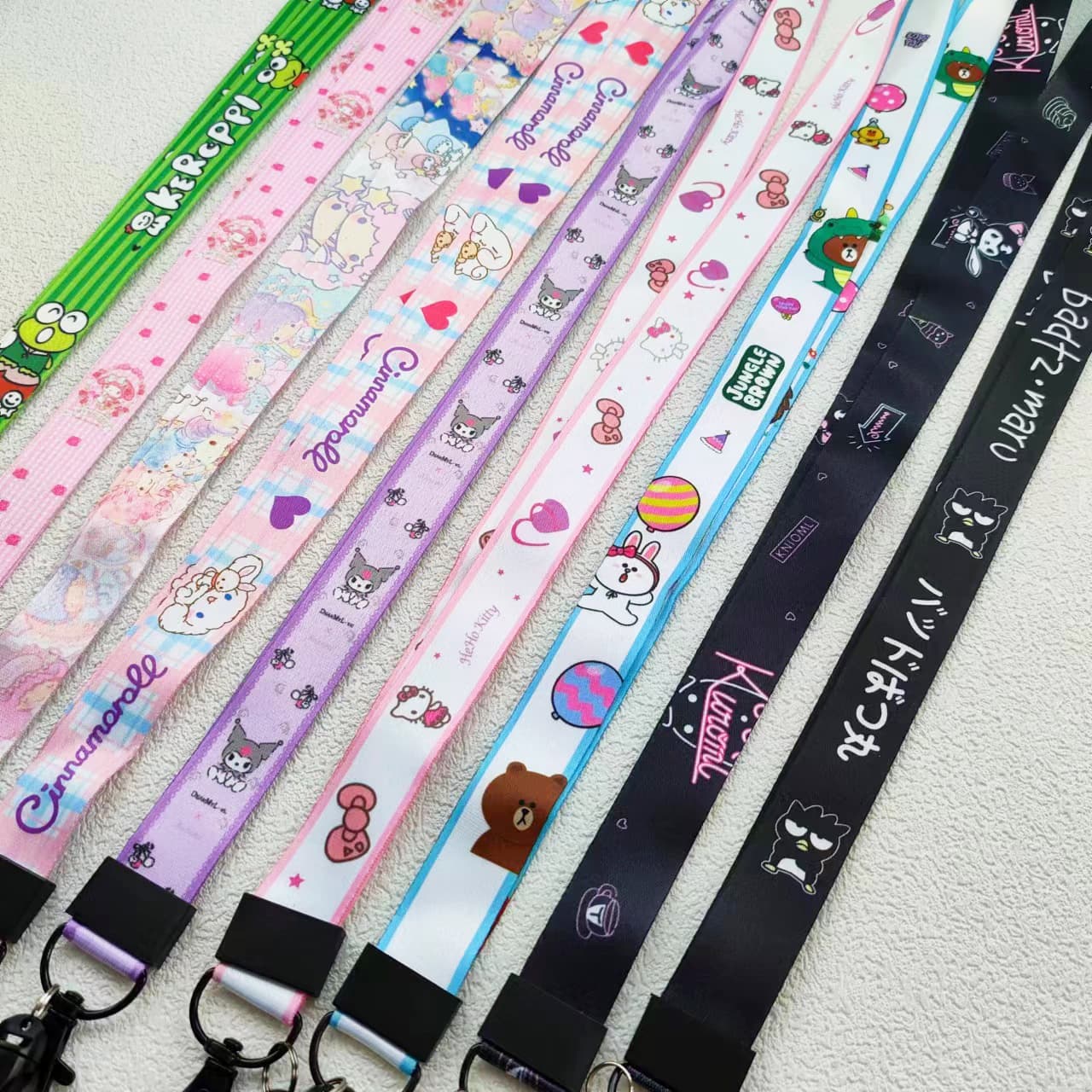 newMobile phone lanyard cartoon lanyard printing exhibition event key rope work permit long lanyard batch