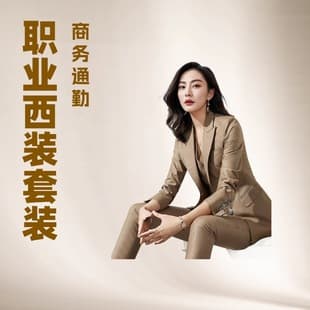 Khaki Professional Suit Set Women's Goddess Style Commuter Formal Wear New