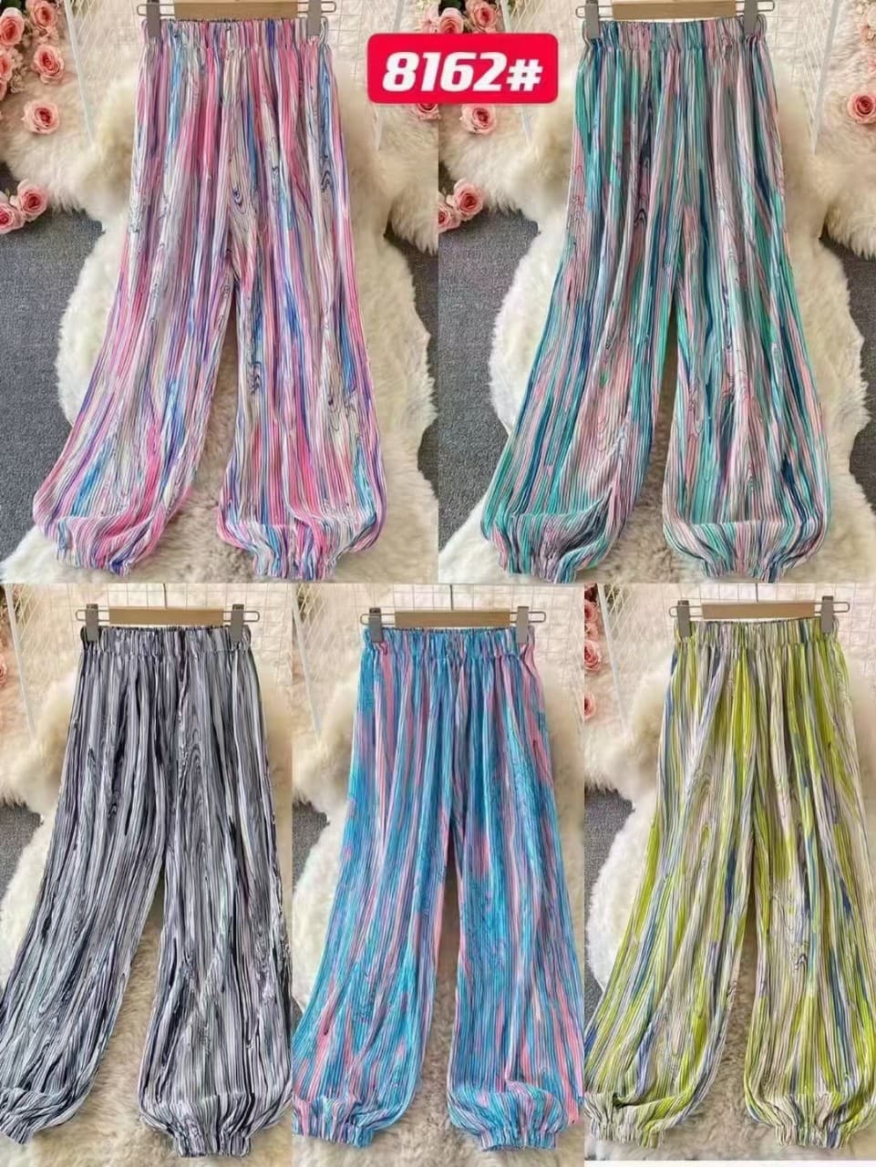 Summer thin tie-dyed children's bloomers and leggings for girls, ice silk loose and trendy leggings