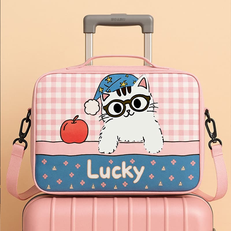 Foldable Travel Tote Bag with Luggage Sleeve, Cute Storage Pouch, Portable Toiletry Bag, Cosmetic Bag for Short Trips