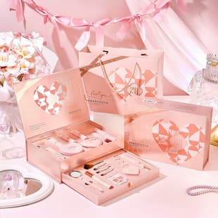 Zhixi Tender Affection Skincare & Makeup Set 18-Piece Full Makeup Gift Box for Valentine's Day, Birthday
