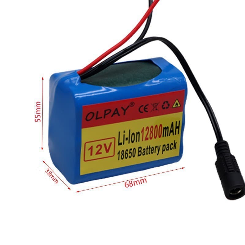 18650 Lithium Battery 3S2P 12V 12800mAh Rechargeable Battery Pack with BMS + Charging