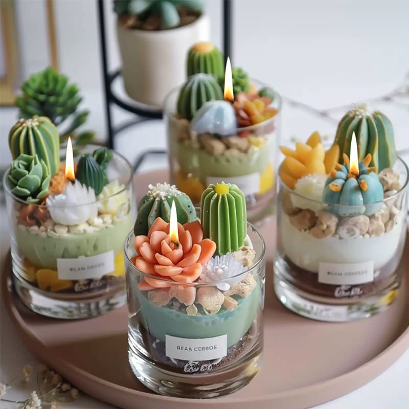 Wenxin Stereo Fleshy Silicone Candle Mold DIY Aromatherapy Candle Stones Gypsum Pudding Cake Grinding Tool