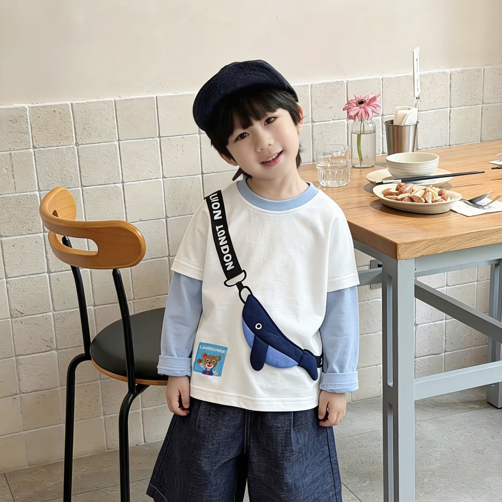 Kids T-Shirt 2026 Fall New Boys Autumn Outfit Boys Long Sleeve Top In Stock Children's Crew Neck Long Sleeve T-Shirt