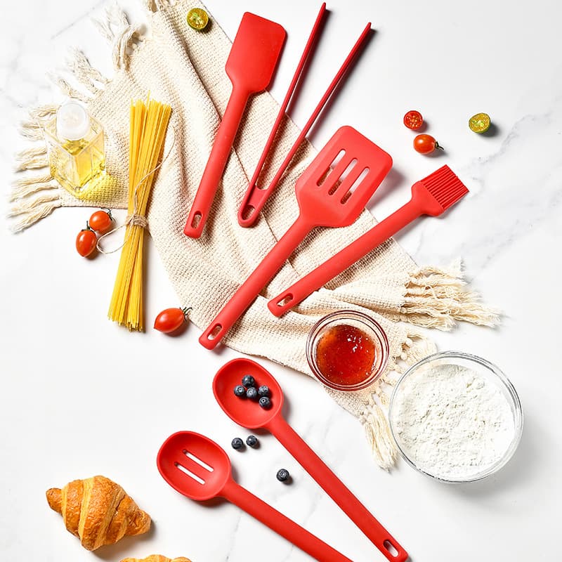 All-in-One Full Silicone Kitchen Utensil 6-Piece Set Non-Stick Cooking Kitchen Tool Set