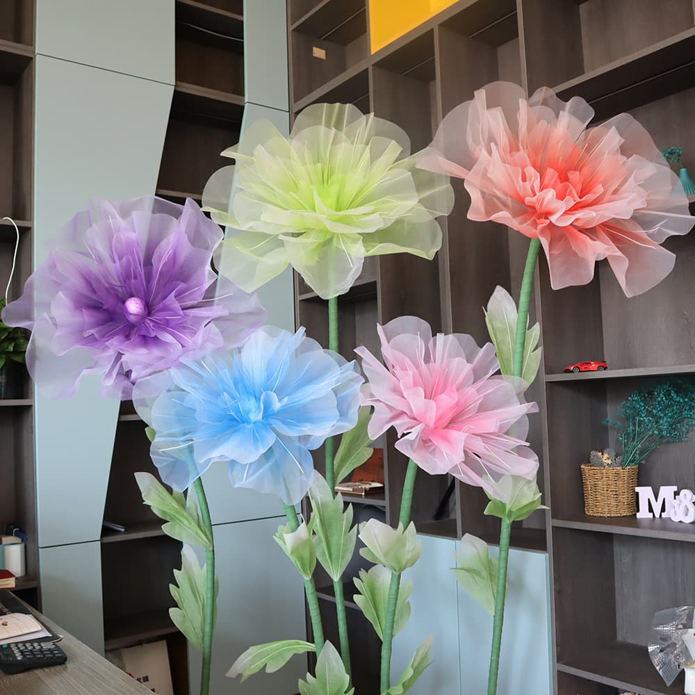 Window display simulated rose wedding decoration outdoor event layout mesh rose large beautiful display simulated flower