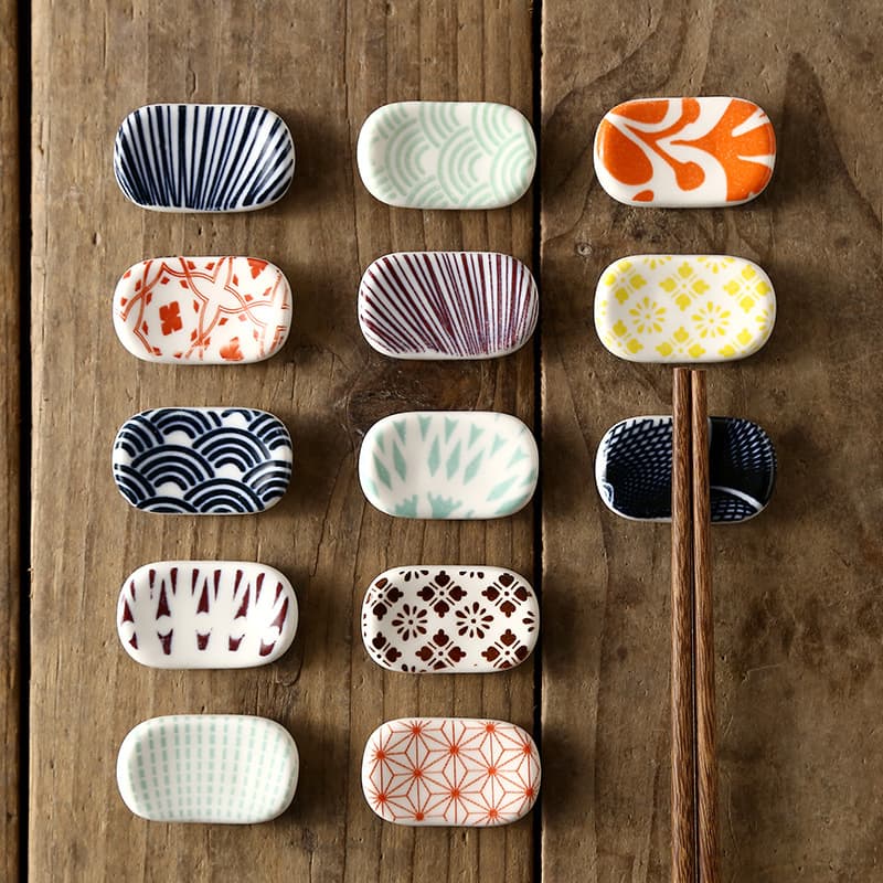 Simple Nordic Style Ceramic Chopstick Rest and Spoon Rest for Hotel Ceremonial Table Setting, Oval Chopstick Holder for Home Use
