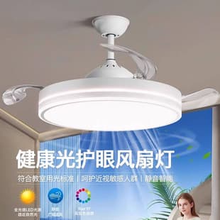 Invisible Fan Light, Ceiling Fan Light, Ceiling Mounted for Home Living Room Dining Room Bedroom Electric Fan Ceiling Light, 2026 New, Zhongshan Light