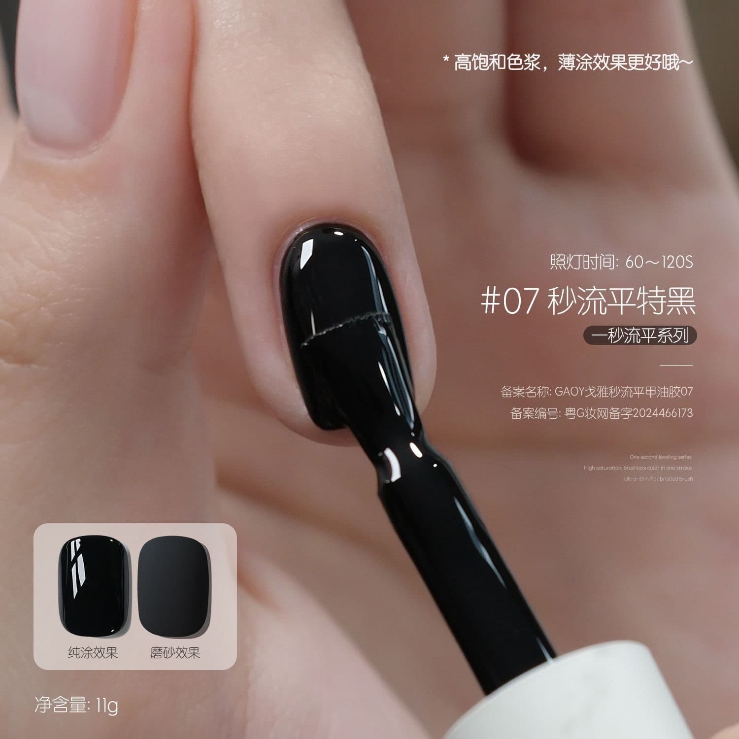 GAOY One-Second Self-Leveling Gel Polish 2026 New Arrival, High Saturation Black/White/Pink/Yogurt White Nail Gel