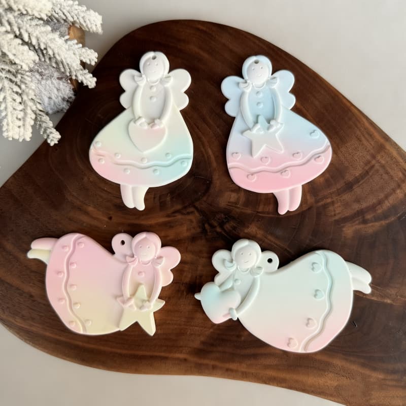 Angel Heart Girl Pendant Silicone Mold, Plaster Mold, Crystal Epoxy Resin Mold, Fridge Magnet Decoration