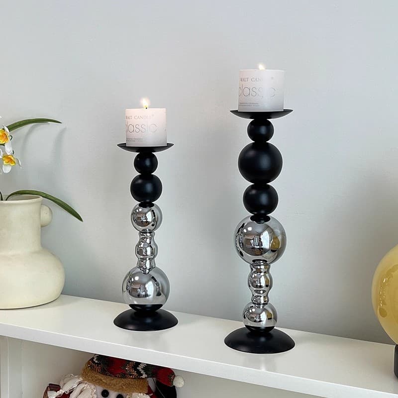 Retro candlestick scented candle home candlelight dinner props romantic ornaments candle pedestal table decorations