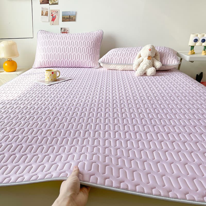 Ice Silk Latex Cooling Mat 3-Piece Set, Summer Cool Feel Sheet, Washable, Student Dorm Single Bed, Air Conditioning Mat