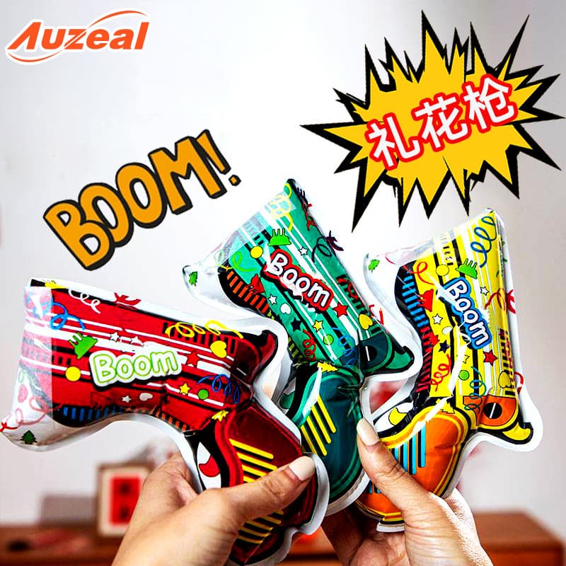 Automatic Inflatable Handheld Firework Gun Small Birthday Party Gift Cannon Smoke Spray Gun Toy Office Culture Gift