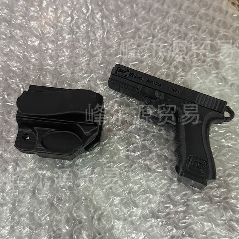 Amazon Cross-Border Hot New 3D Printed Fun Glock Pistol Keychain Creative Stress Relief Gift Pendant