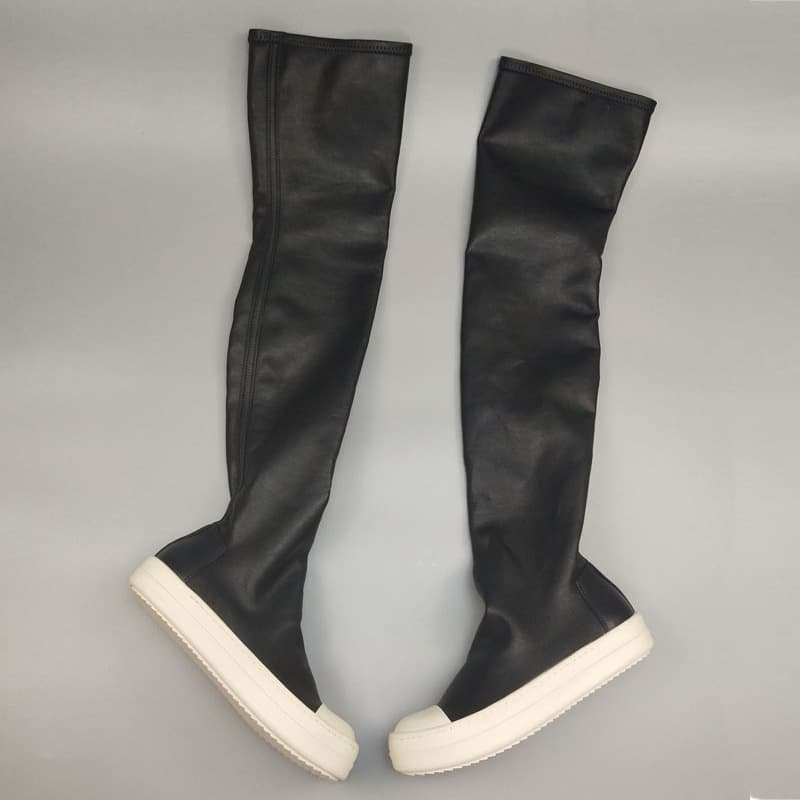 New Export Style European and American Platform Goddess Boots Cowhide Knight Boots Stylish Women's Over-the-Knee High Boots Plus Size Women