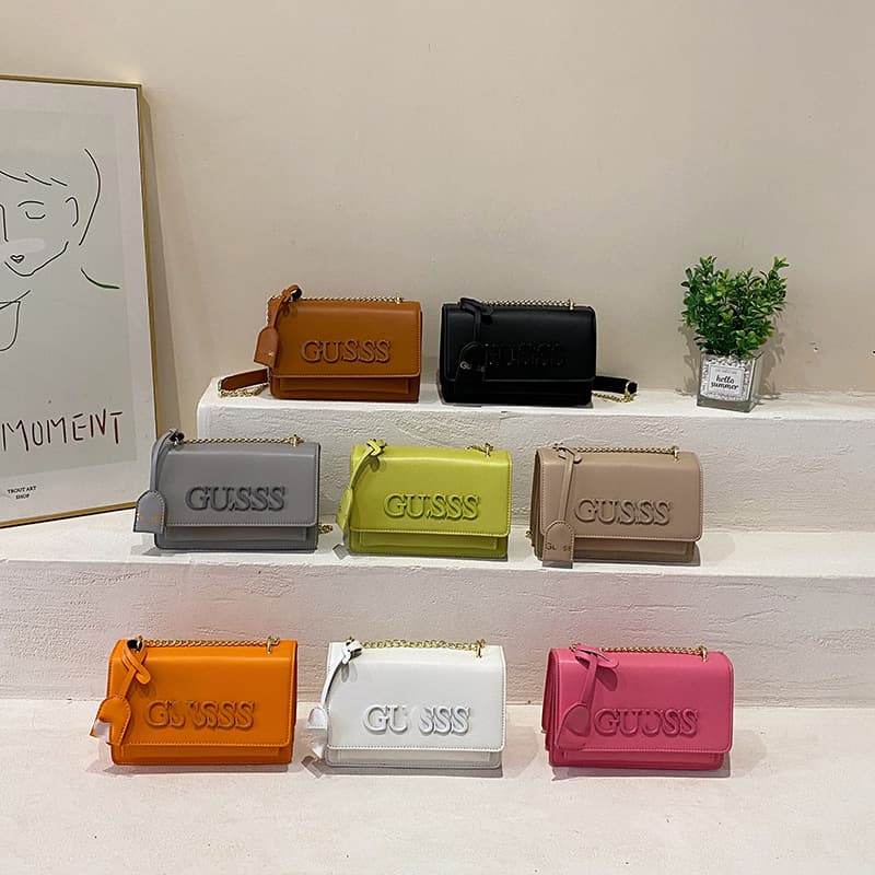 GS Guess Women's Handbag 2024 New Cross-Border Hot Selling Chain Small Crossbody Square Bag Foreign Trade Manufacturer Bags