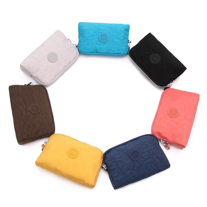 Nylon clutch bag for women, simple and lightweight single-layer wallet, mobile phone, passport, ID, change, cosmetics storage bag
