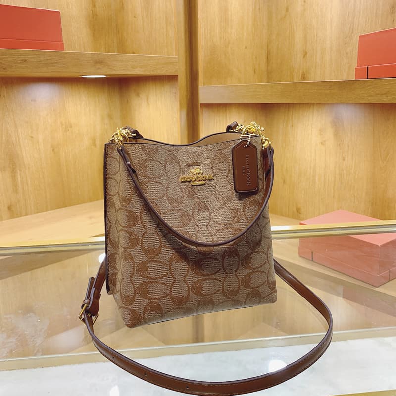 2026 New Molie Classic Monogram All-Over Print Versatile Bucket Bag Handheld Shoulder Crossbody Bag