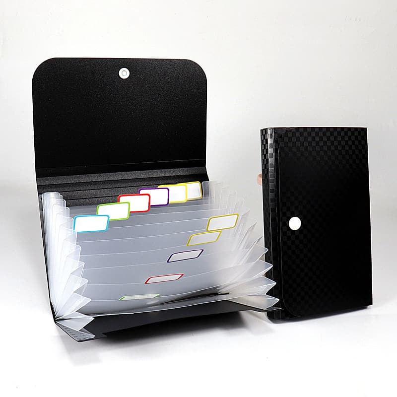 Mini Button Accordion Bag A6/B8 Multi-Layer File Pouch for Gaming, Driver's Licenses, Coins, and Bank Card Storage