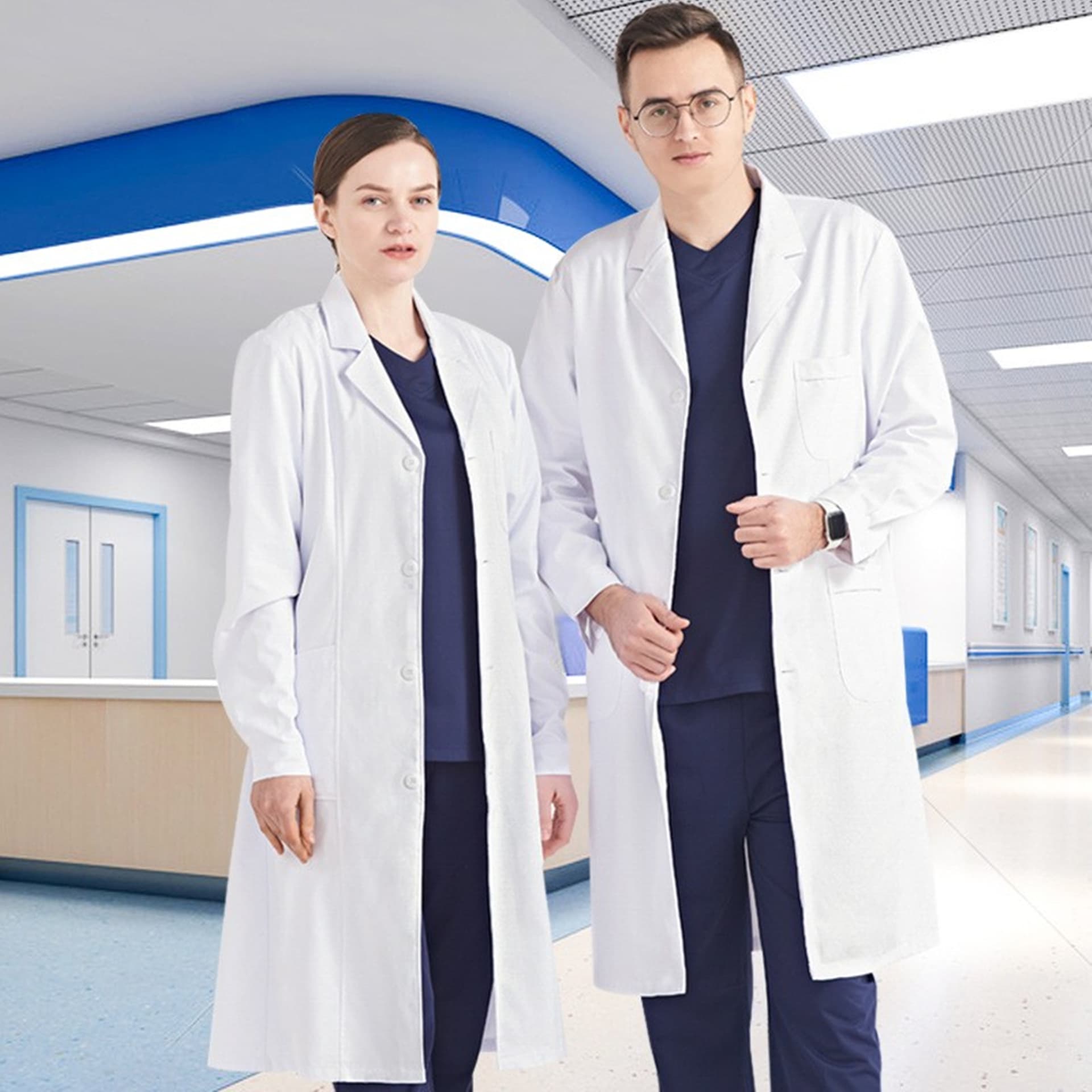 Nightingale White Coat, Short-Sleeve Summer for Men and Women, Doctor Uniforms, Hospital Chemistry Thin Lab Coats, Nurse Work Uniforms