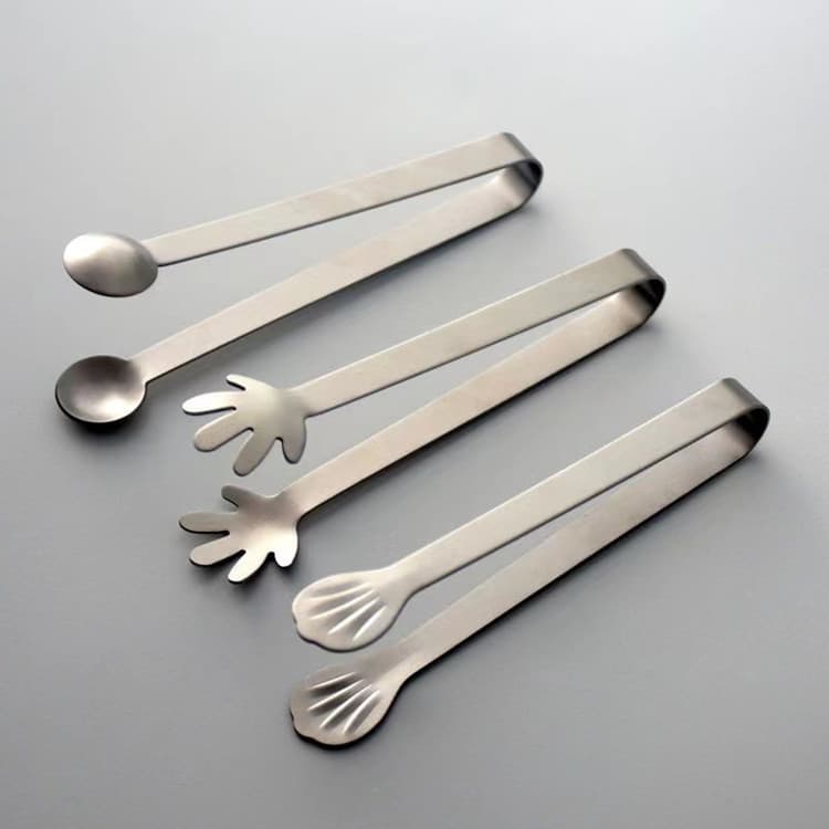 Thickened Stainless Steel Ice Tongs for Buffet, Home Barbecue, Steak, Bread, and Food Handling