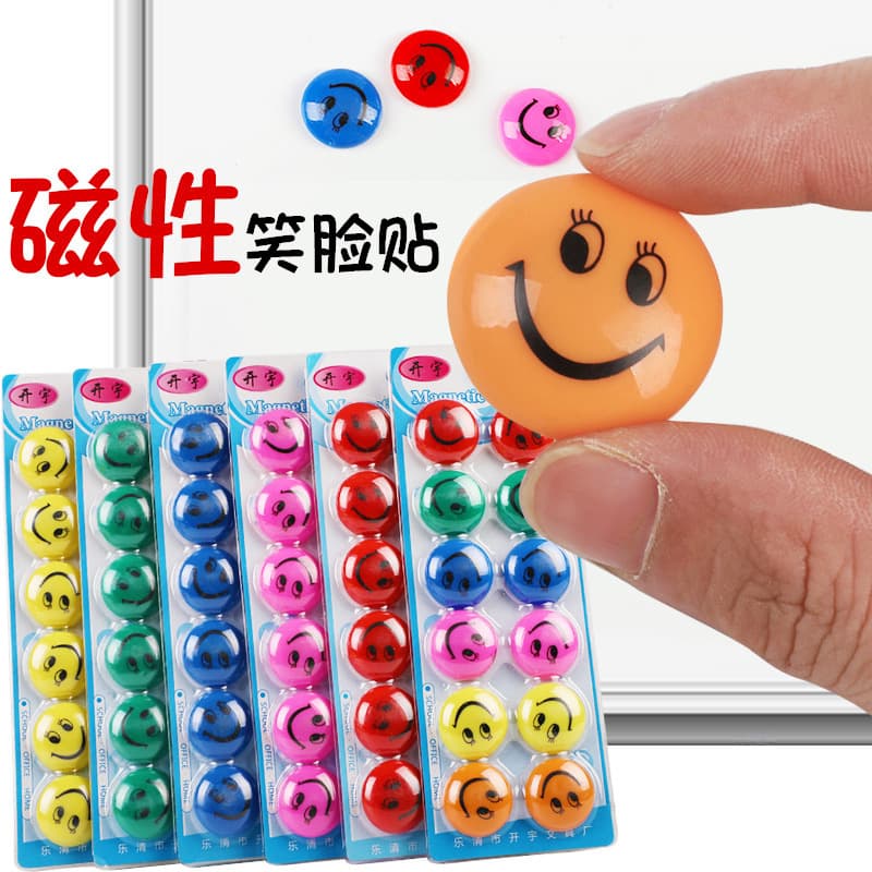 Cute and Exquisite Blackboard Magnetic Stickers, Magnetic Stickers, Teaching Tools with Letters and Smiley Faces, Multi-color Options