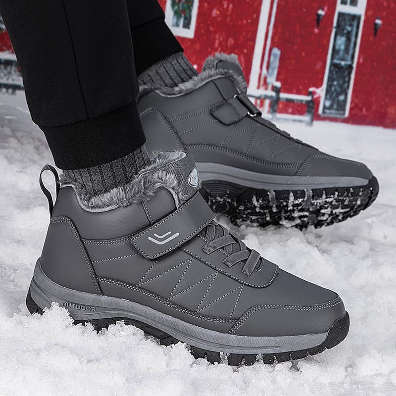 2024 Cross-Border Slippers Outdoor Men's Cotton Shoes High-Top Snow Boots Elderly Walking Shoes Women's Mom Plush