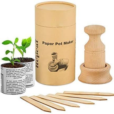 Seedling Paper Pot Maker Solid Wood Tool DIY Garden Planting Tool for Flowers, Vegetables, Succulents