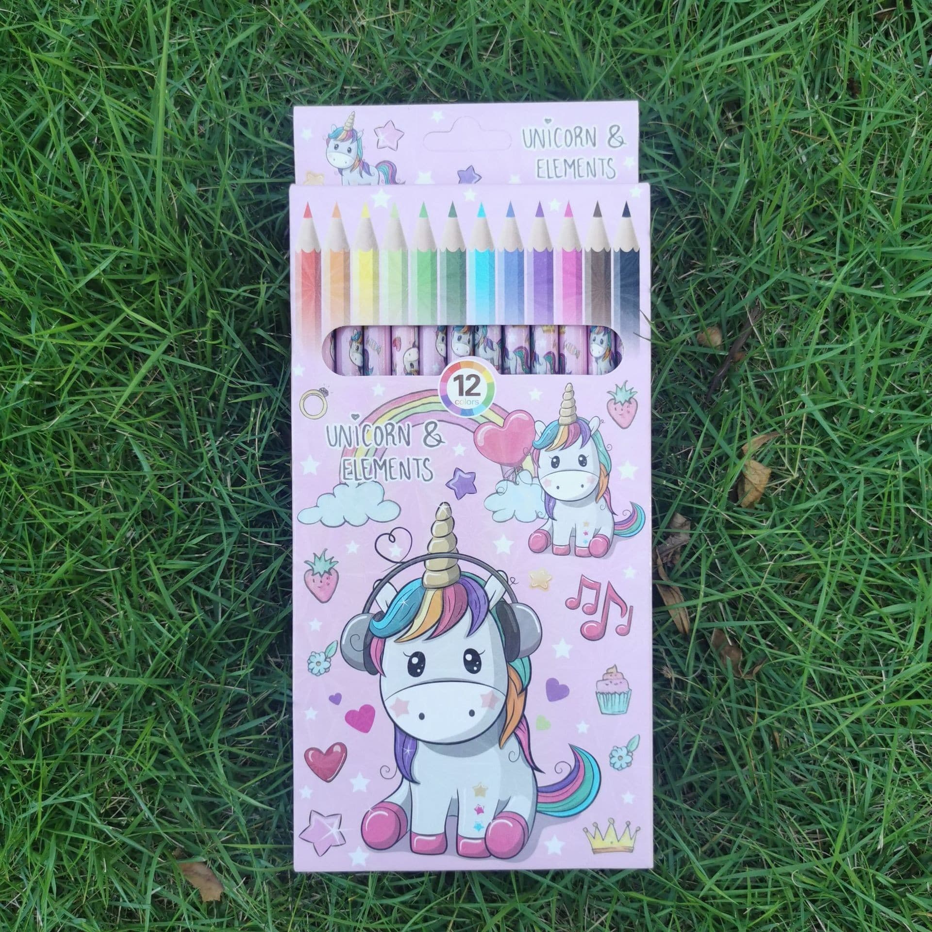 Sanrio Labubu Cartoon Children Drawing Graffiti 12 Color Colored Pencil Stationery Wooden Pencil