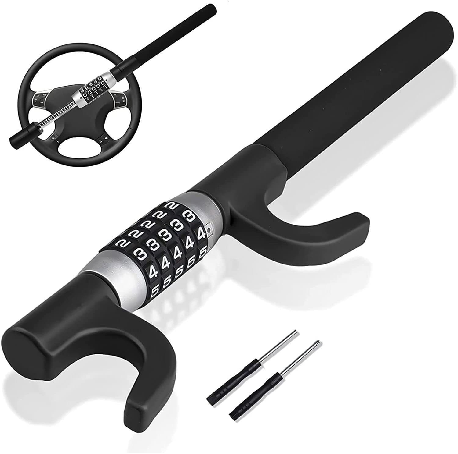 Factory direct car steering wheel lock vehicle multifunctional U-type anti-theft lock combination lock Amazon vehicle